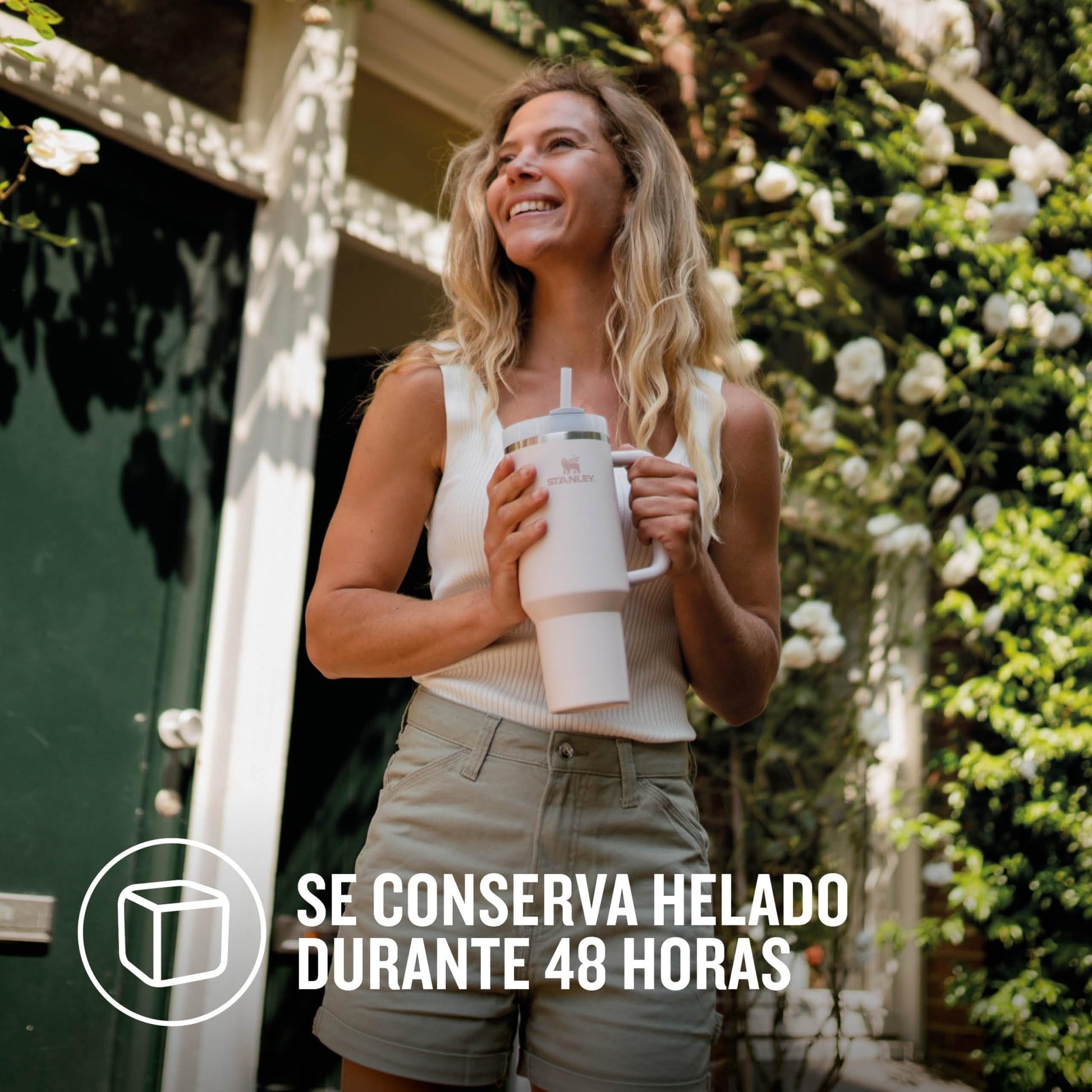 STANLEY Quencher H2.0 FlowState Tumbler 1.2L - Termo Conserva el Frío 11 Horas - Helada Durante 48 Horas - Botella Agua Acero Inoxidable - Taza Termica - Vaso Termico Sin BPA - Rose Quartz – para oposiciones – Material de estudio – OpoMarket