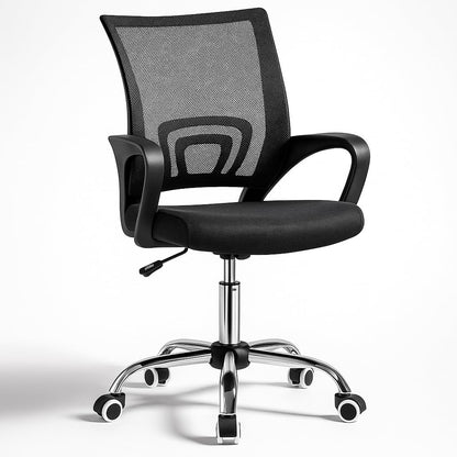 Silla ergonómica postural negra con soporte lumbar