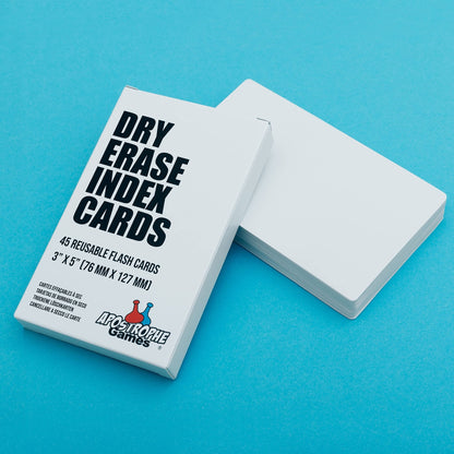 Tarjetas de Índice de Borrado en Seco - 45 piezas en blanco Laminado con Caja - Reutilizables para la Escuela, el Trabajo, las Tareas Domésticas, Las Listas de Tareas pendientes - 7,6 cm x 12,7 cm – para oposiciones – Material de estudio – OpoMarket