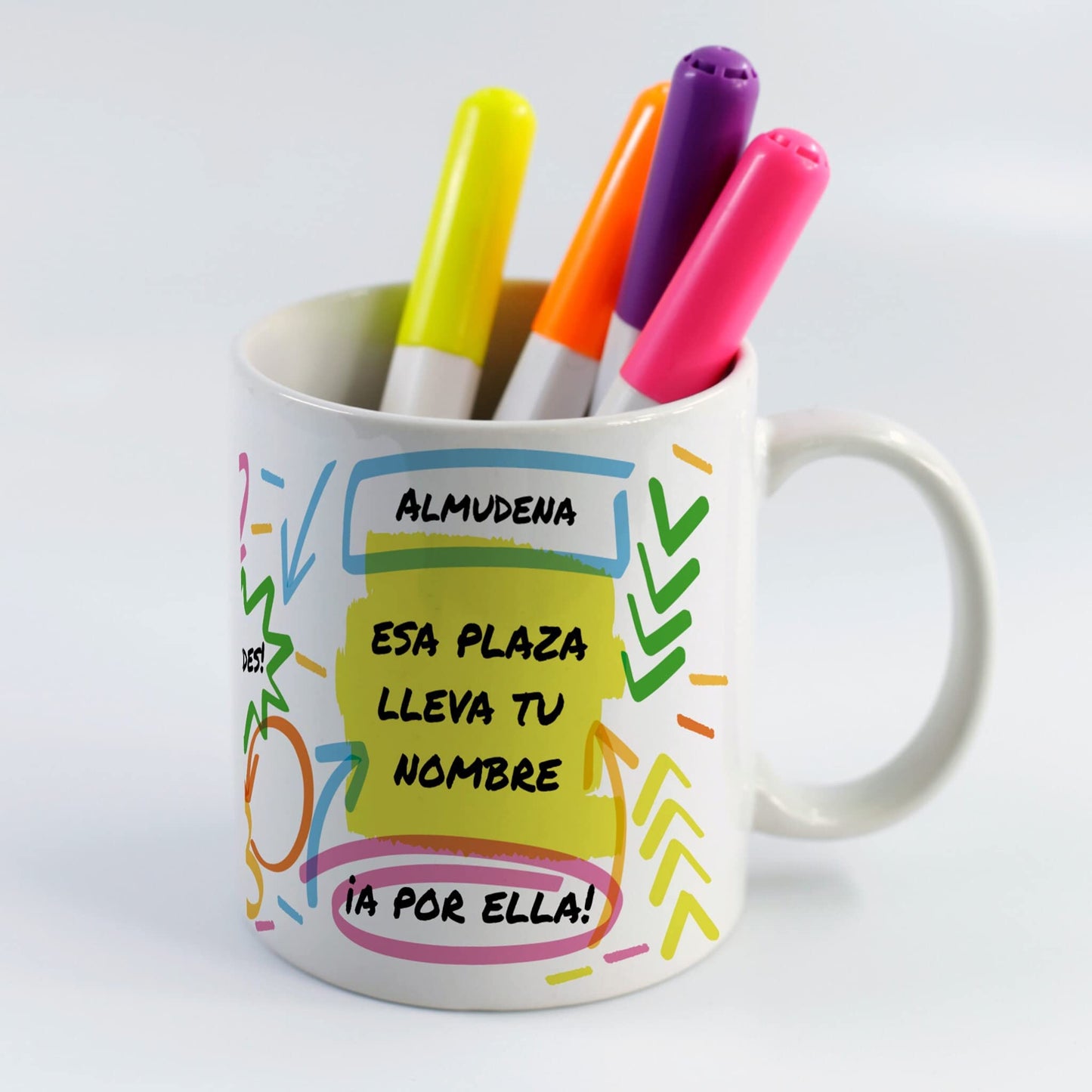 taza opositora con nombre para regalar en oposiciones