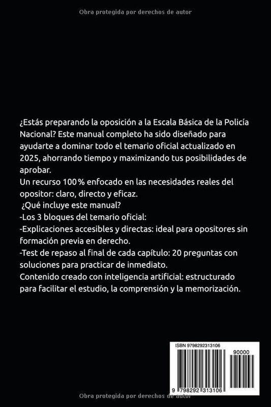 temario policía nacional manual actualizado 2025