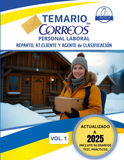 Temario oposiciones Correos 2025 Parte 1 actualizado con test, glosarios y casos prácticos