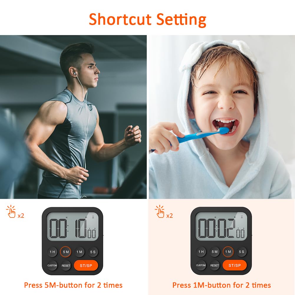 temporizador digital negro para estudiar y organizar tareas