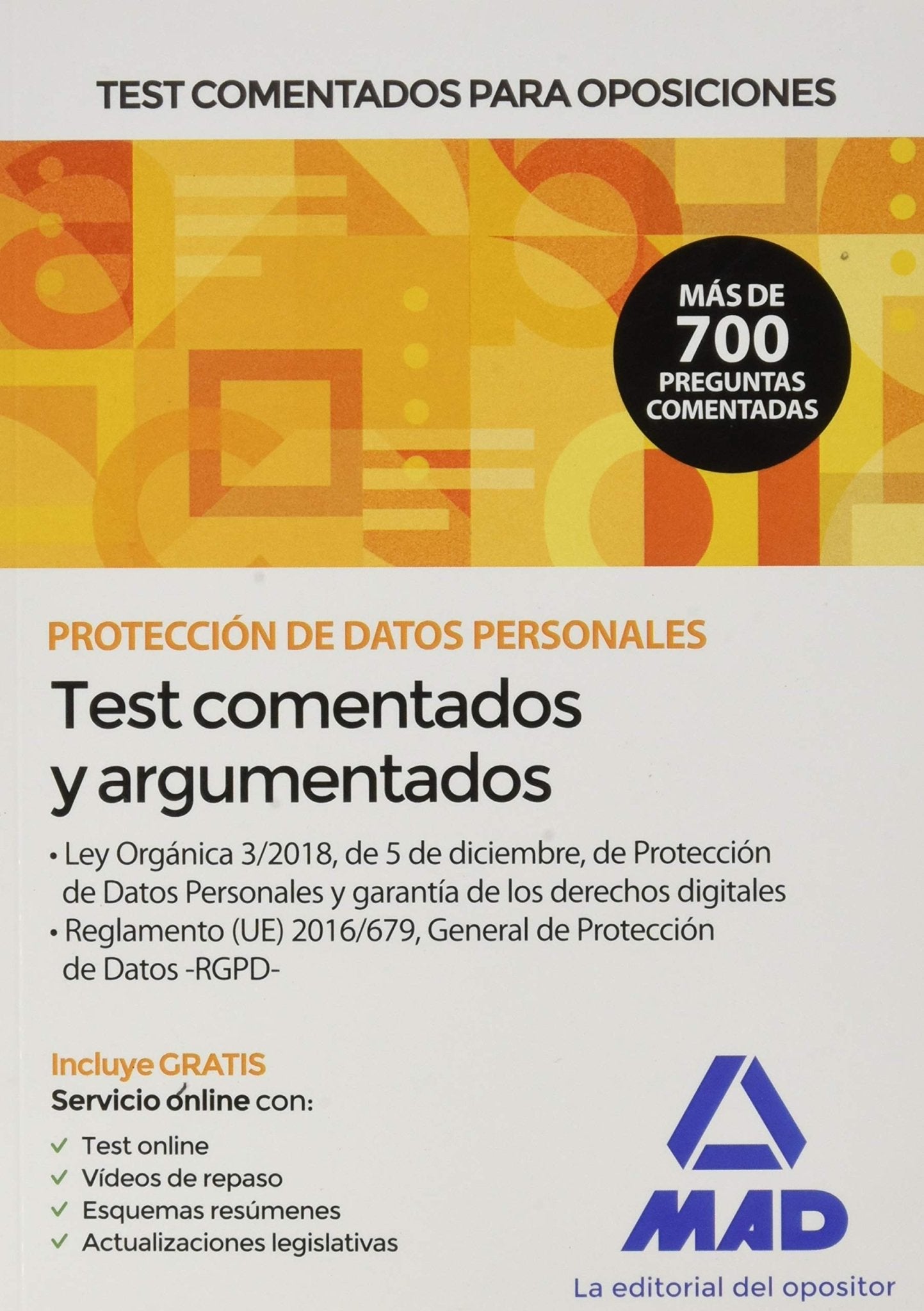 test sobre rgpd libro para oposiciones – preguntas comentadas