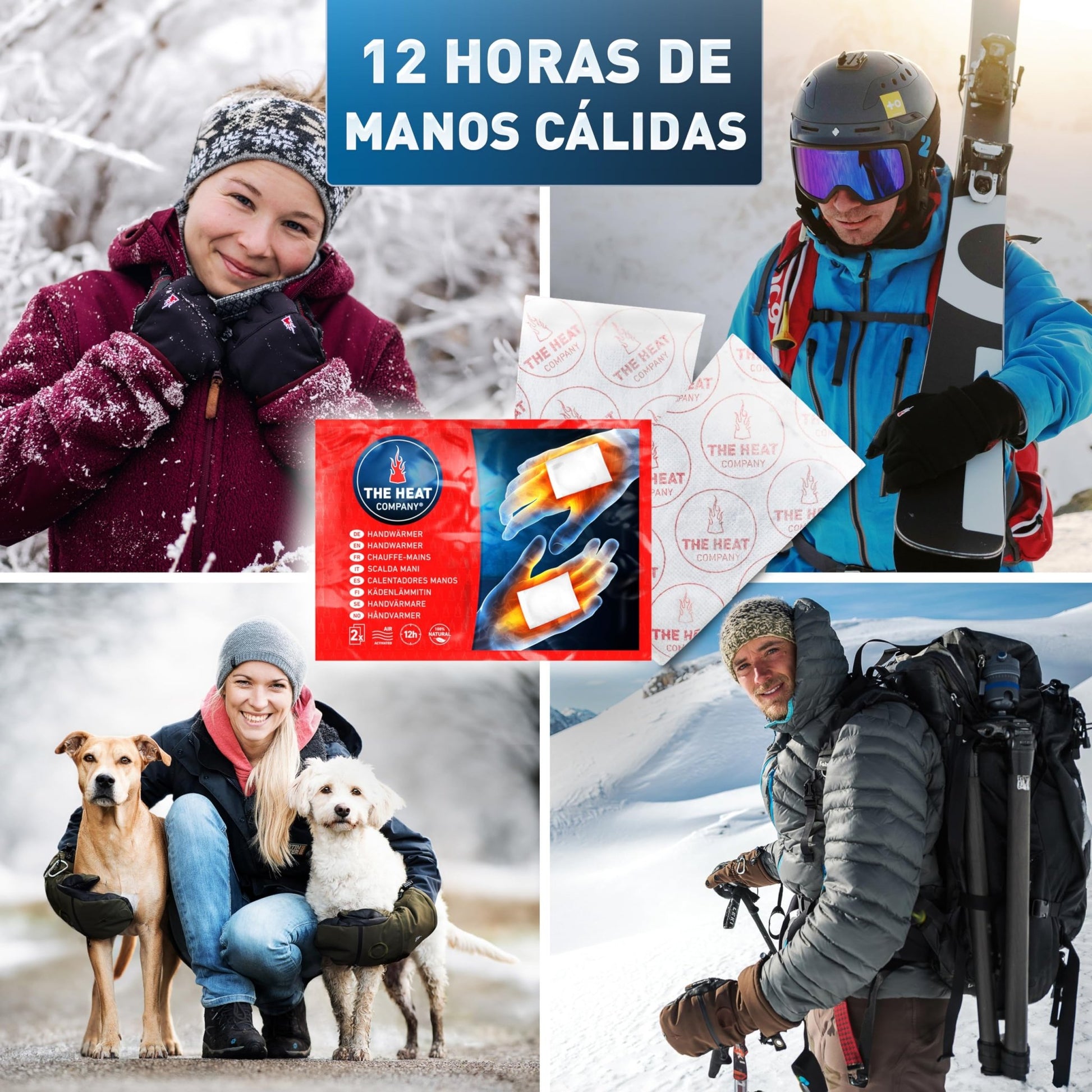 Calentadores de manos con calor instantáneo para invierno