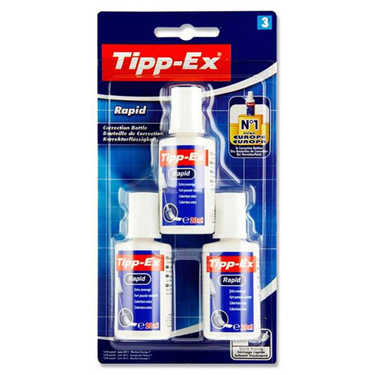 Tipp - Ex Rapid Correction Fluid - 20 ml, pack de 2+1 – para oposiciones – Material de estudio – OpoMarket