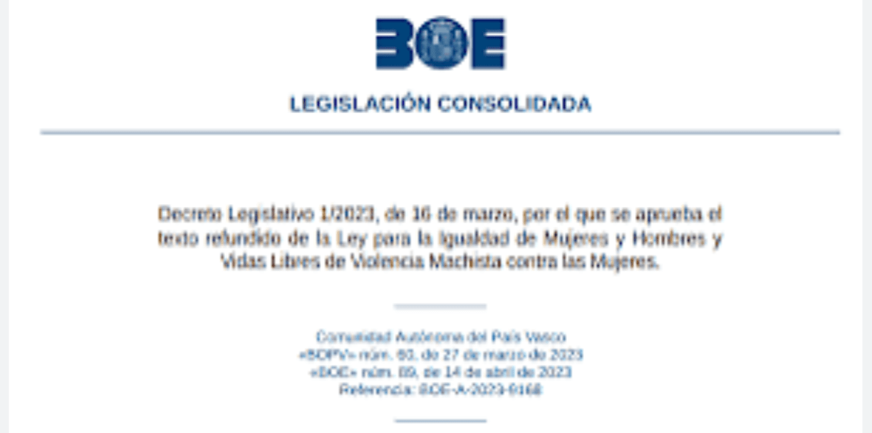 Título Preliminar Ley igual País Vasco – Apuntes digitales para oposiciones – Material de estudio – OpoMarket
