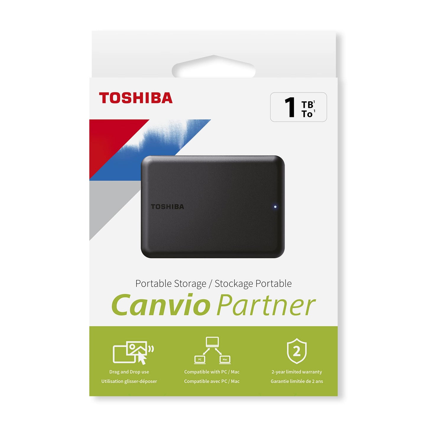 Disco duro externo 1TB Toshiba Canvio Partner color negro