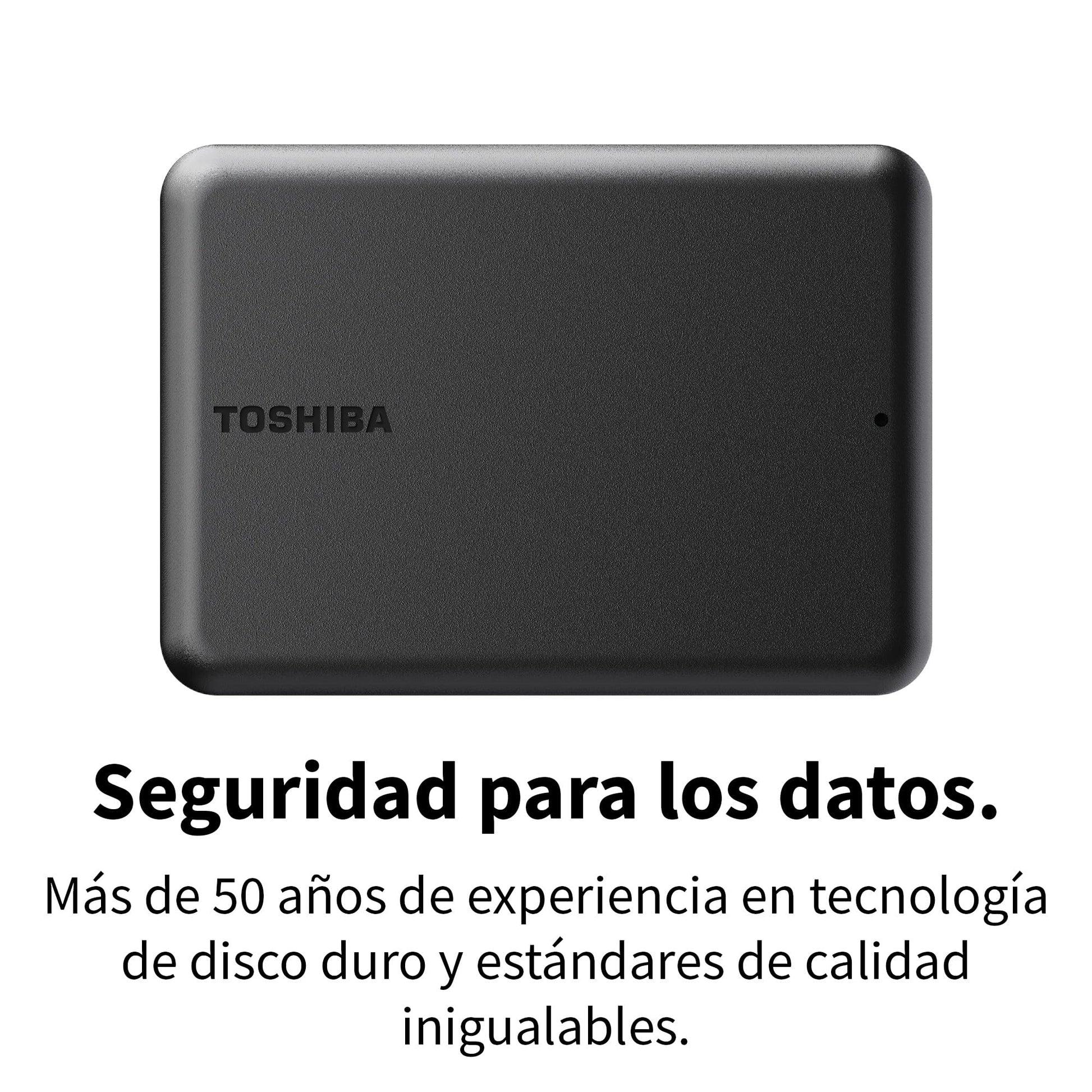 Disco duro externo 1TB Toshiba compatible con Windows y Mac