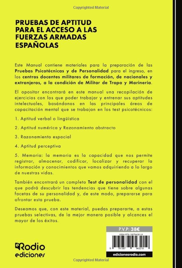 Temario fuerzas armadas Tropa y Marinería con psicotécnicos y test de personalidad – libro para oposiciones