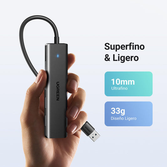 UGREEN Hub USB 3.0 con 4 Puertos Adaptador Ladron Multipuertos 5Gbps Alta Velocidad Compatible con MacBook Pro Air iMac Surface XPS PC Portátil Disco Duro Teclado Ratón PS5 (15cm) – para oposiciones – Material de estudio – OpoMarket