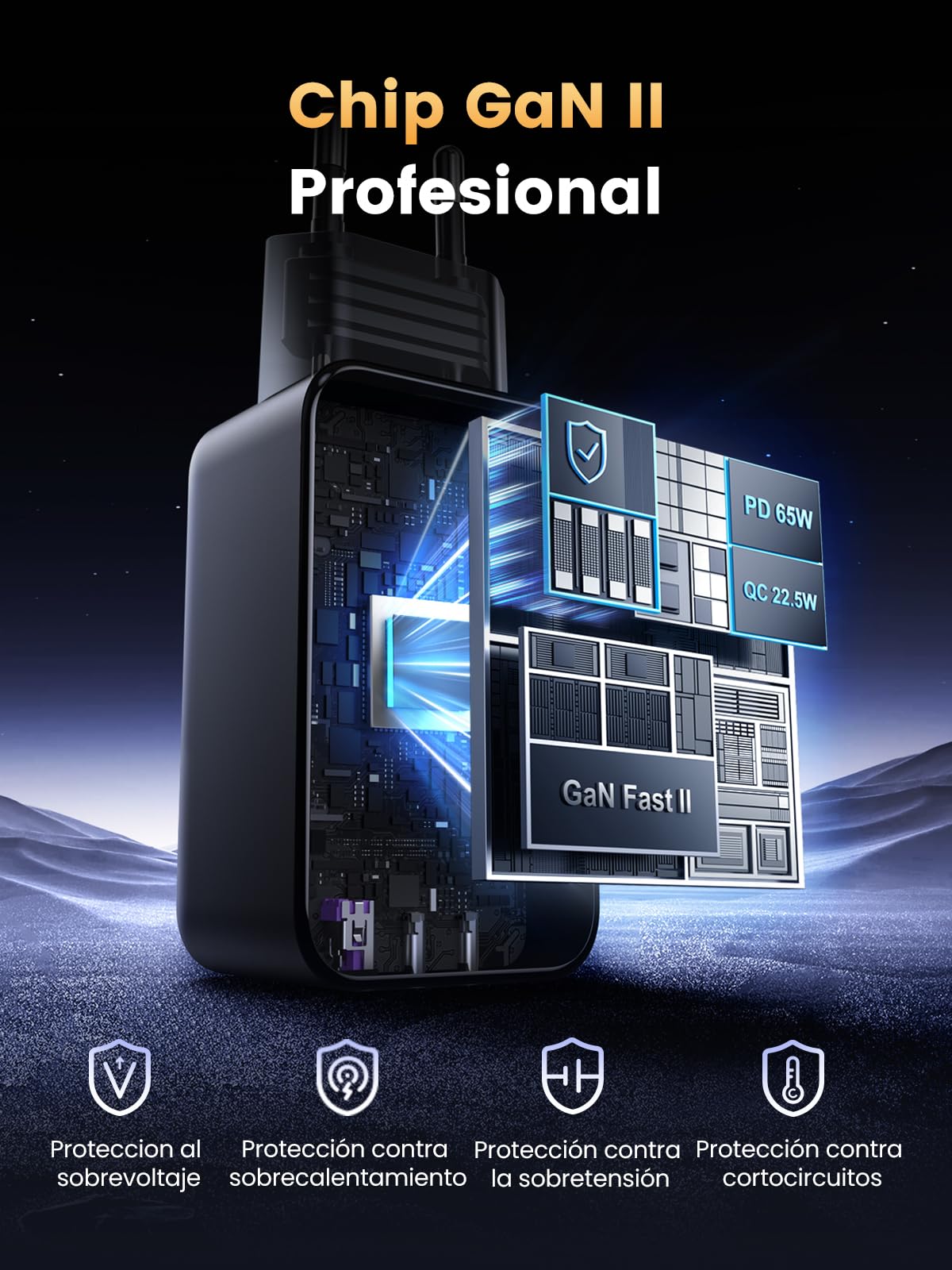 UGREEN Nexode Cargador USB C 65W, Carga Rápida con 3 Puertos, Compatible con MacBook Air, iPhone 17 Pro MAX Air/16/15/14, iPad, Samsung Galaxy S25/S25+/S25 Ultra/S24/S23/S22 y Google Pixel 7 Pro – para oposiciones – Material de estudio – OpoMarket