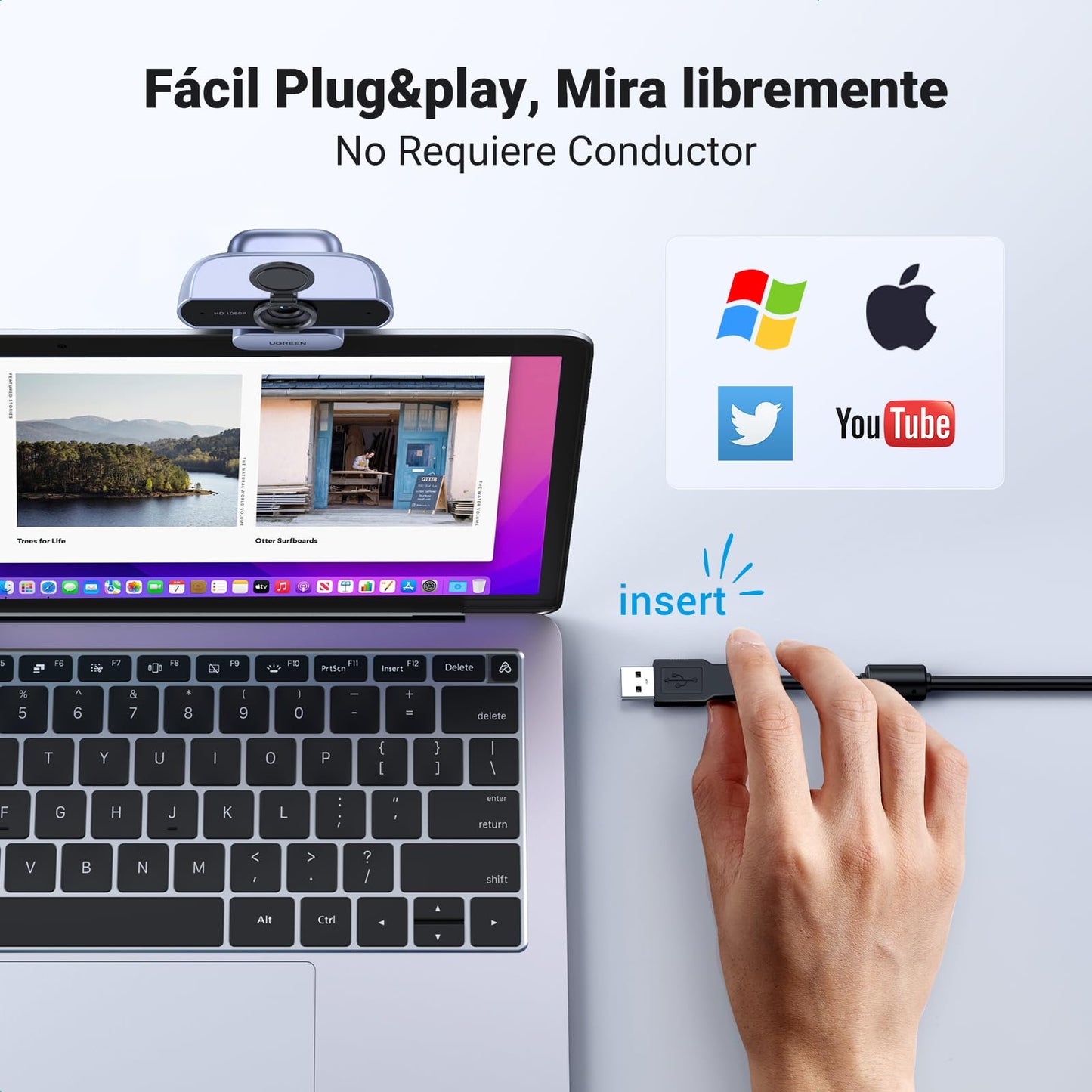 UGREEN Webcam Full HD 1080P 30FPS USB A PC Cámara 2 Micrófono Incorporado 85° Ángulo de Visión para Windows MacOS Linux Soporta Youtube Streaming Video Calling Zoom Videoconferencia(Gris) – para oposiciones – Material de estudio – OpoMarket