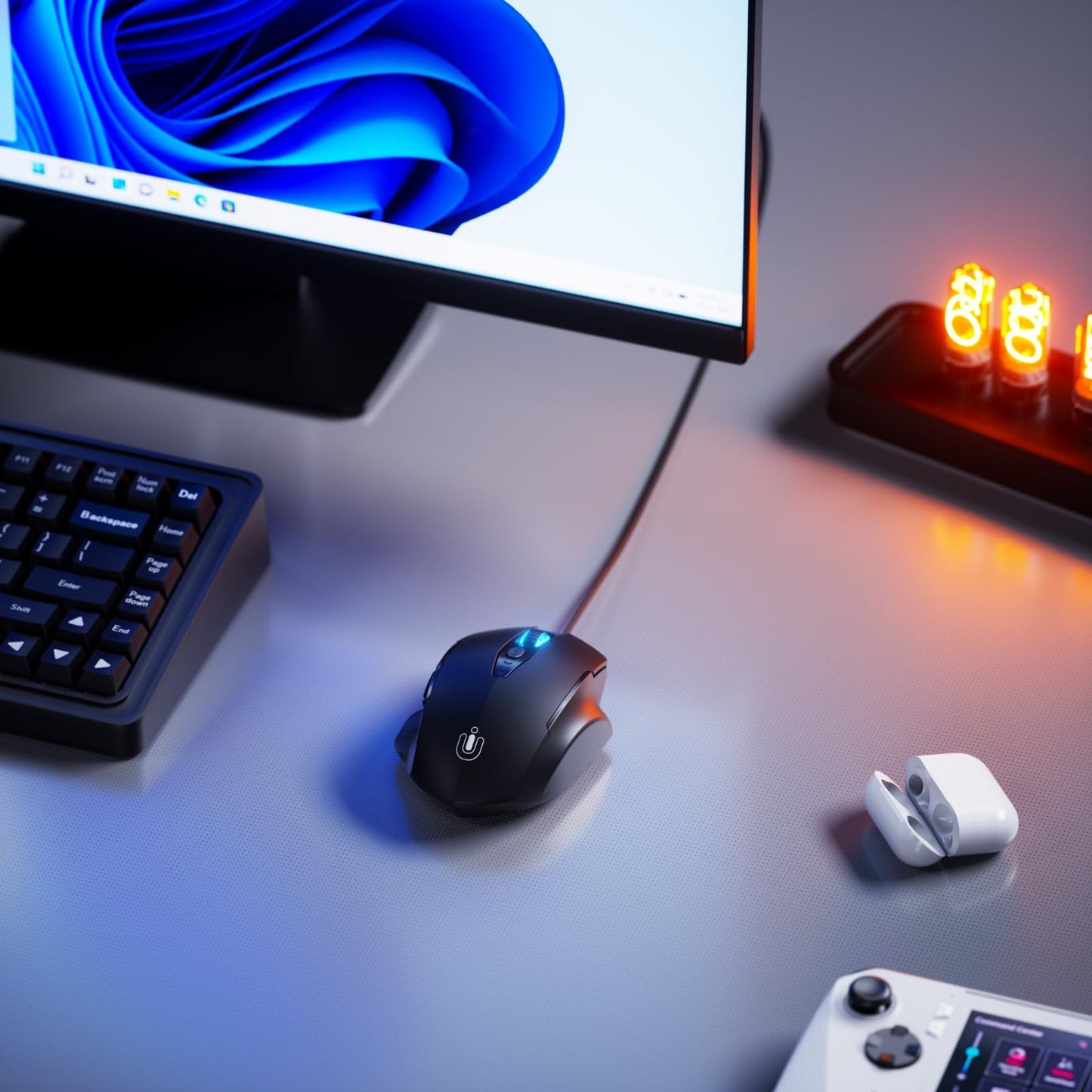 Uineer Ratón con Cable, 7200 dpi Ajustable y 6 Botones, diseño ergonómico, ratón óptico USB optimizado para PC portátil para Trabajar y, Negro Mate – para oposiciones – Material de estudio – OpoMarket