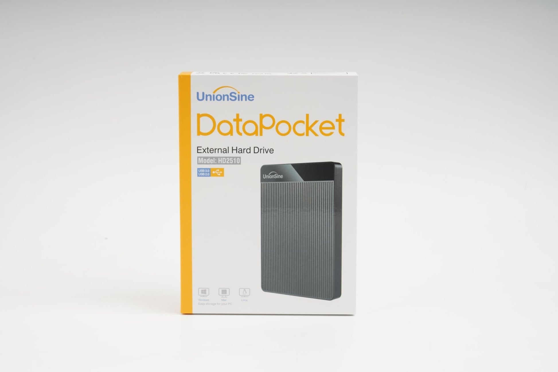 UnionSine Disco Duro Externo 500GB 2.5" USB3.0 Ultra Slim Portátil HDD Almacenamiento para PC, Mac, MacBook, Chromebook, Xbox, PS4 (Color Negro) HD2510 – para oposiciones – Material de estudio – OpoMarket