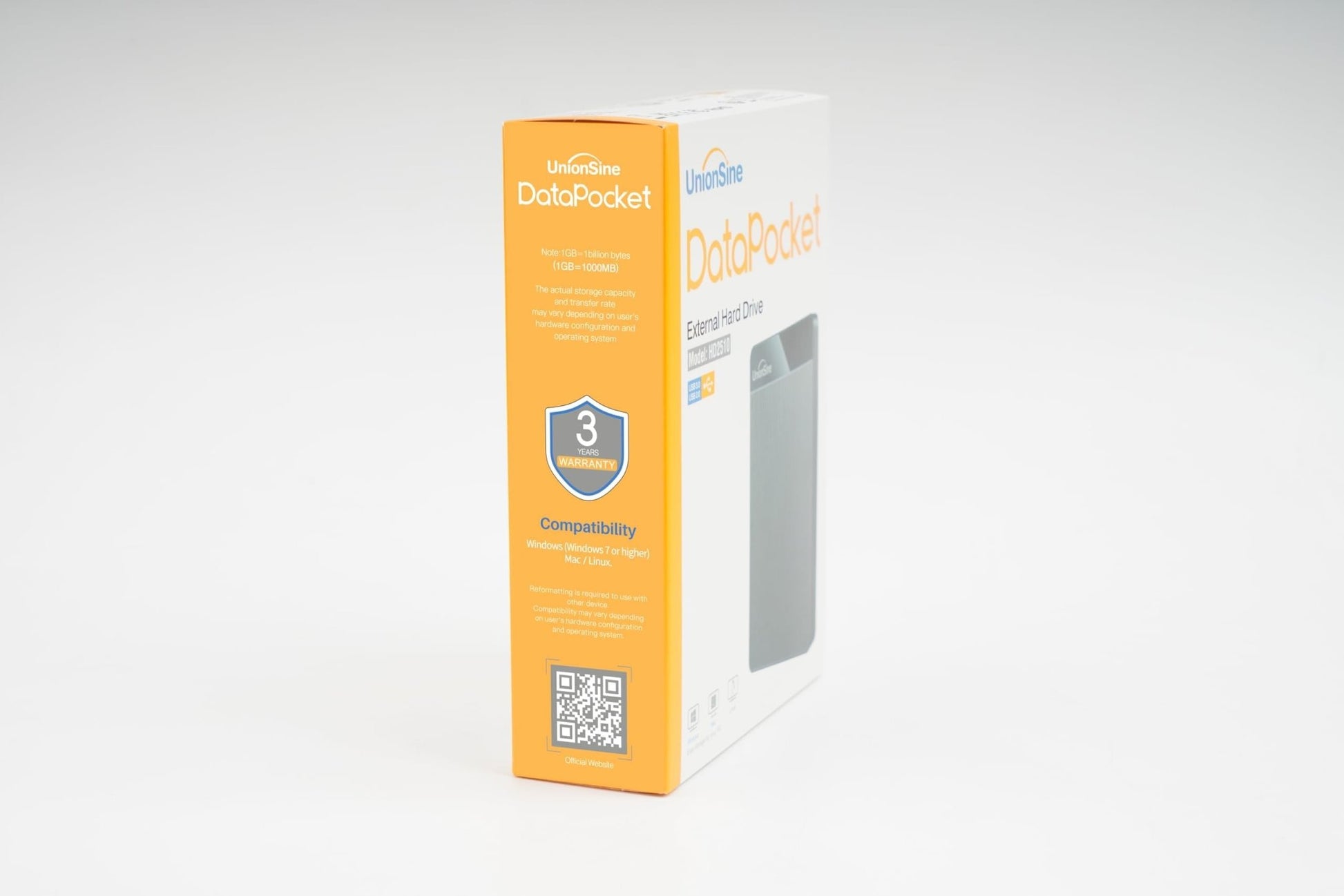 UnionSine Disco Duro Externo 500GB 2.5" USB3.0 Ultra Slim Portátil HDD Almacenamiento para PC, Mac, MacBook, Chromebook, Xbox, PS4 (Color Negro) HD2510 – para oposiciones – Material de estudio – OpoMarket