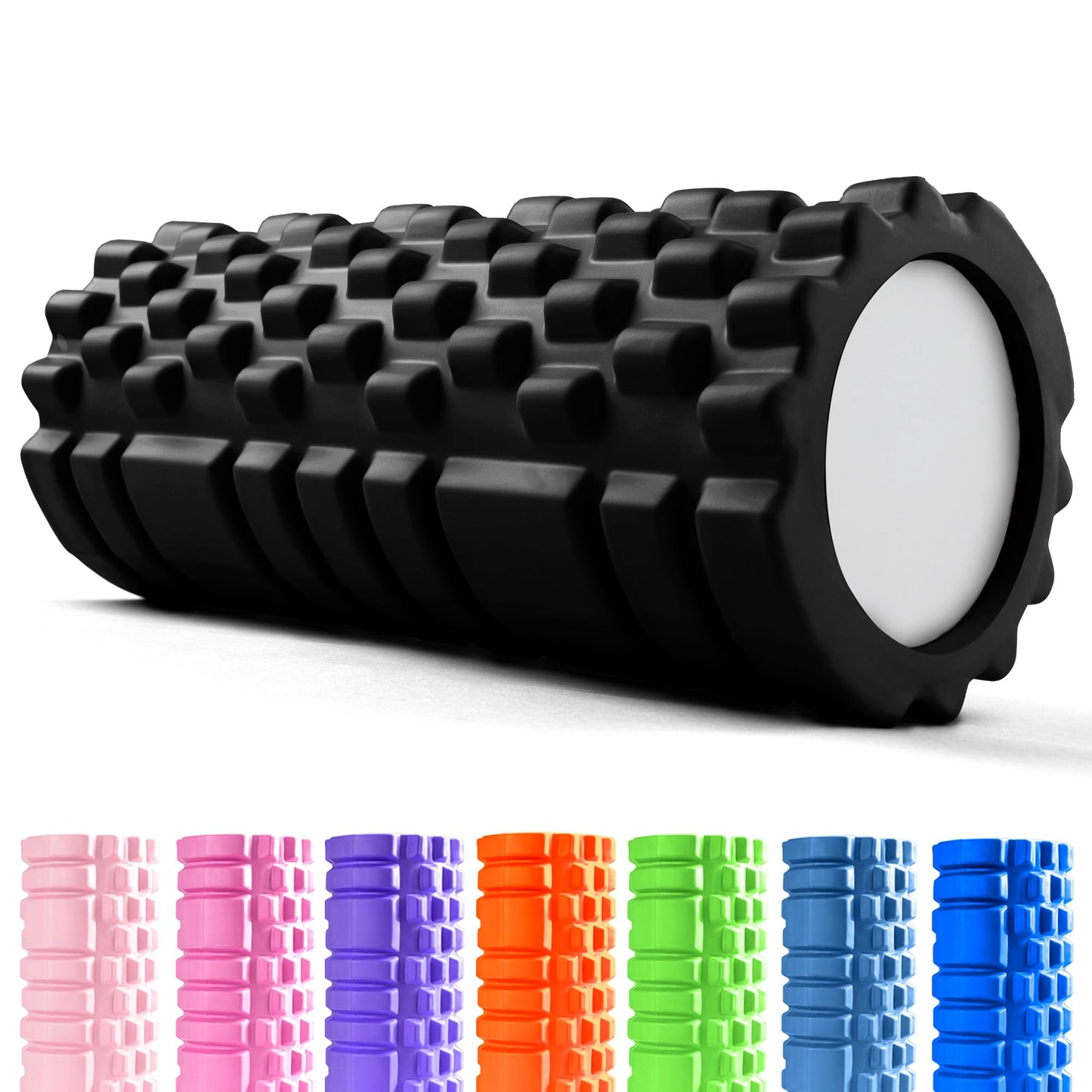 unycos - Rodillo para Masajes Musculares【33x14 cm】Resiste 130 kg | Cilindro de Espuma Dura para Fitness, Terapia con Foam Roller | Herramienta de Automasaje para Recuperación y Flexibilidad (Negro) – para oposiciones – Material de estudio – OpoMarket