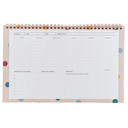 organizador opositor planificador semanal sin fechas UO