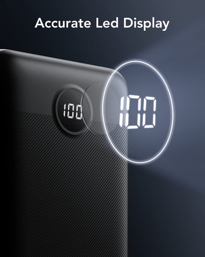 VEGER Power Bank,30000mAh Bateria Externa con Pantalla LED Bateria Portatil USB C Carga rapida PD 20W QC 3.0 con 2 Entradas y 4 Salidas Compatible con iPhone, Samsung, Huawei, Tableta y más. – para oposiciones – Material de estudio – OpoMarket