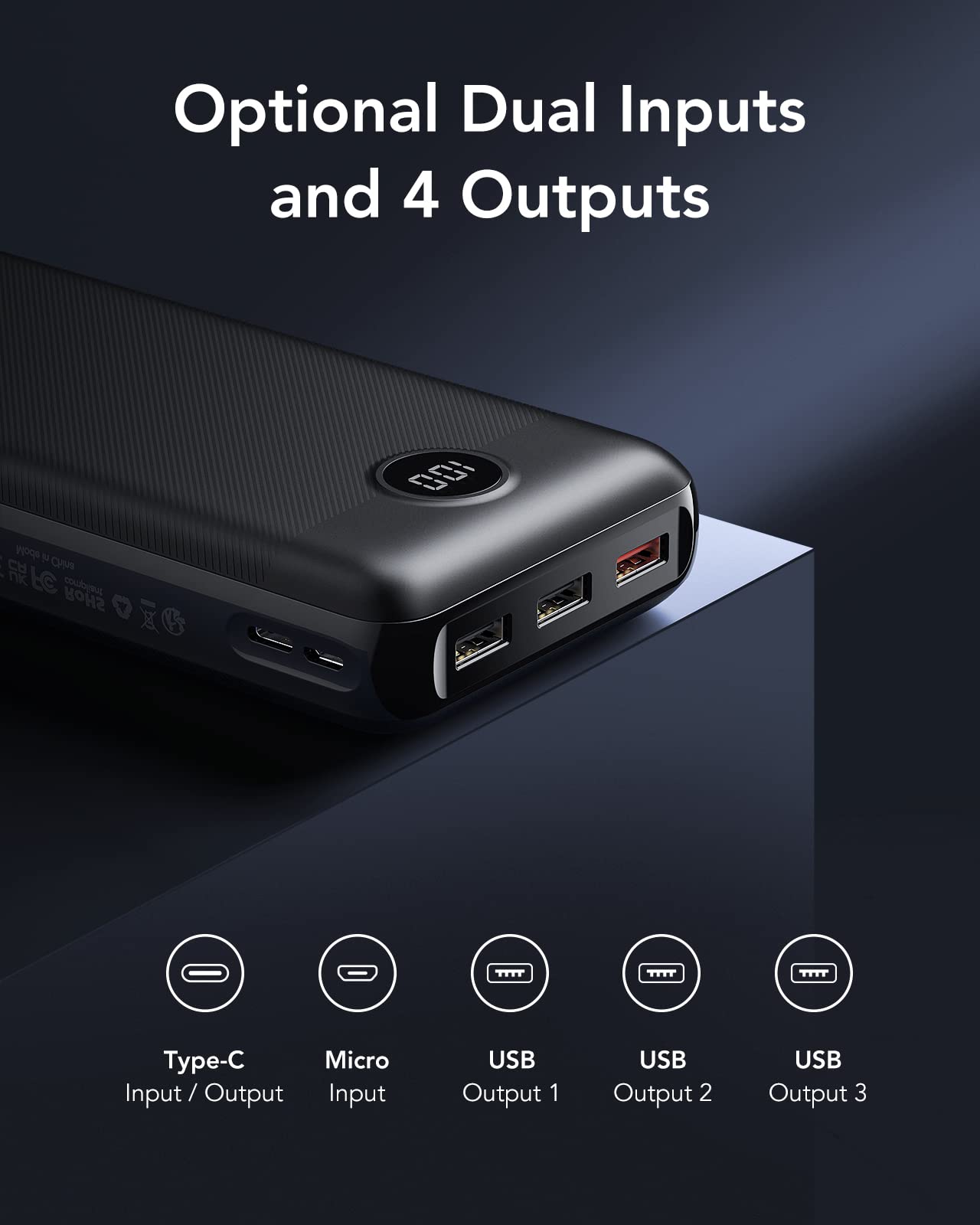 VEGER Power Bank,30000mAh Bateria Externa con Pantalla LED Bateria Portatil USB C Carga rapida PD 20W QC 3.0 con 2 Entradas y 4 Salidas Compatible con iPhone, Samsung, Huawei, Tableta y más. – para oposiciones – Material de estudio – OpoMarket