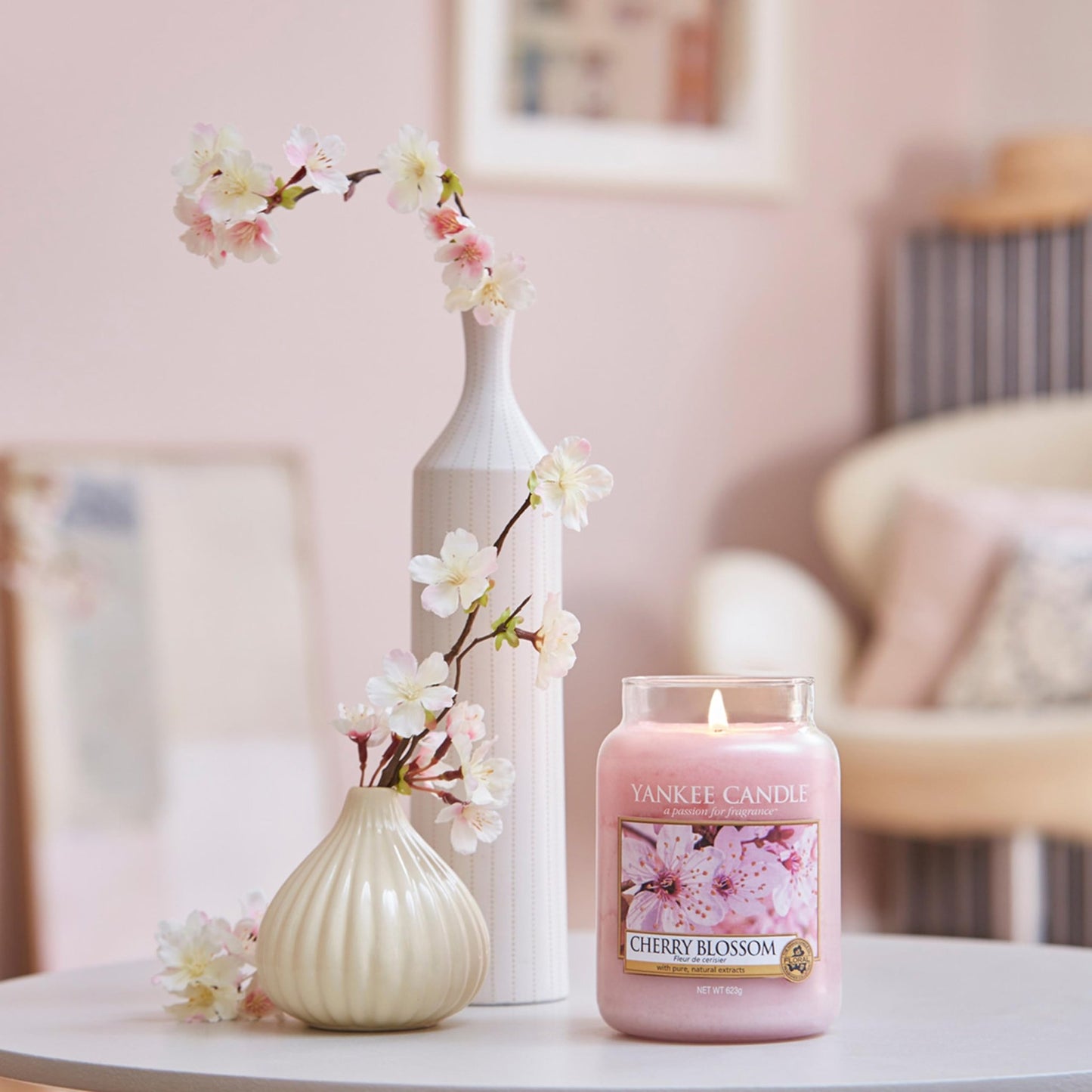 Vela aromática Yankee Candle | Cherry Blossom vela en tarro grande | Velas de larga duración: hasta 150 h | Regalos perfectos para mujeres – para oposiciones – Material de estudio – OpoMarket