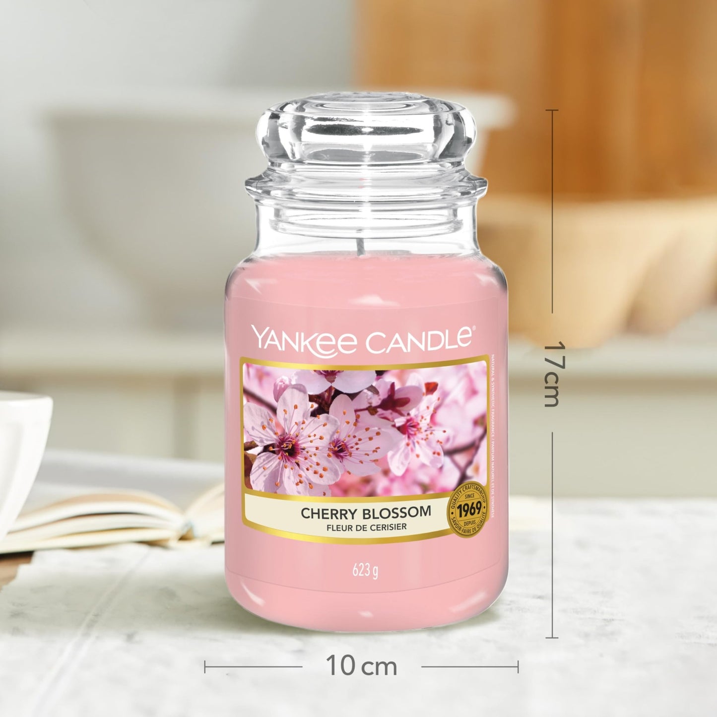 Vela aromática Yankee Candle | Cherry Blossom vela en tarro grande | Velas de larga duración: hasta 150 h | Regalos perfectos para mujeres – para oposiciones – Material de estudio – OpoMarket