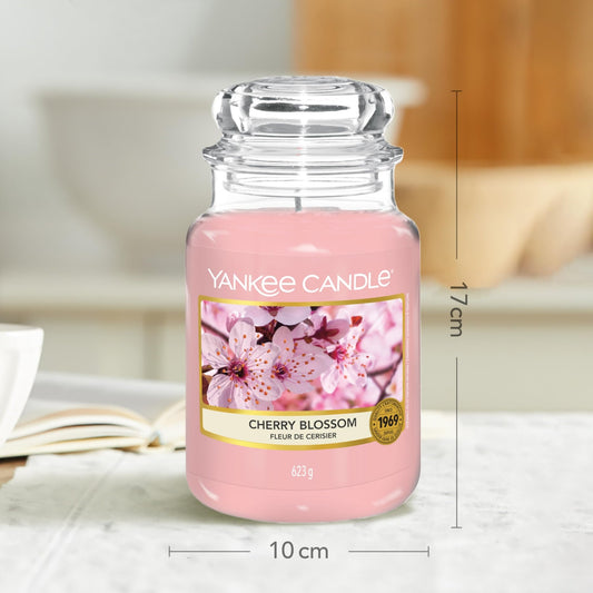 Vela aromática Yankee Candle | Cherry Blossom vela en tarro grande | Velas de larga duración: hasta 150 h | Regalos perfectos para mujeres – para oposiciones – Material de estudio – OpoMarket