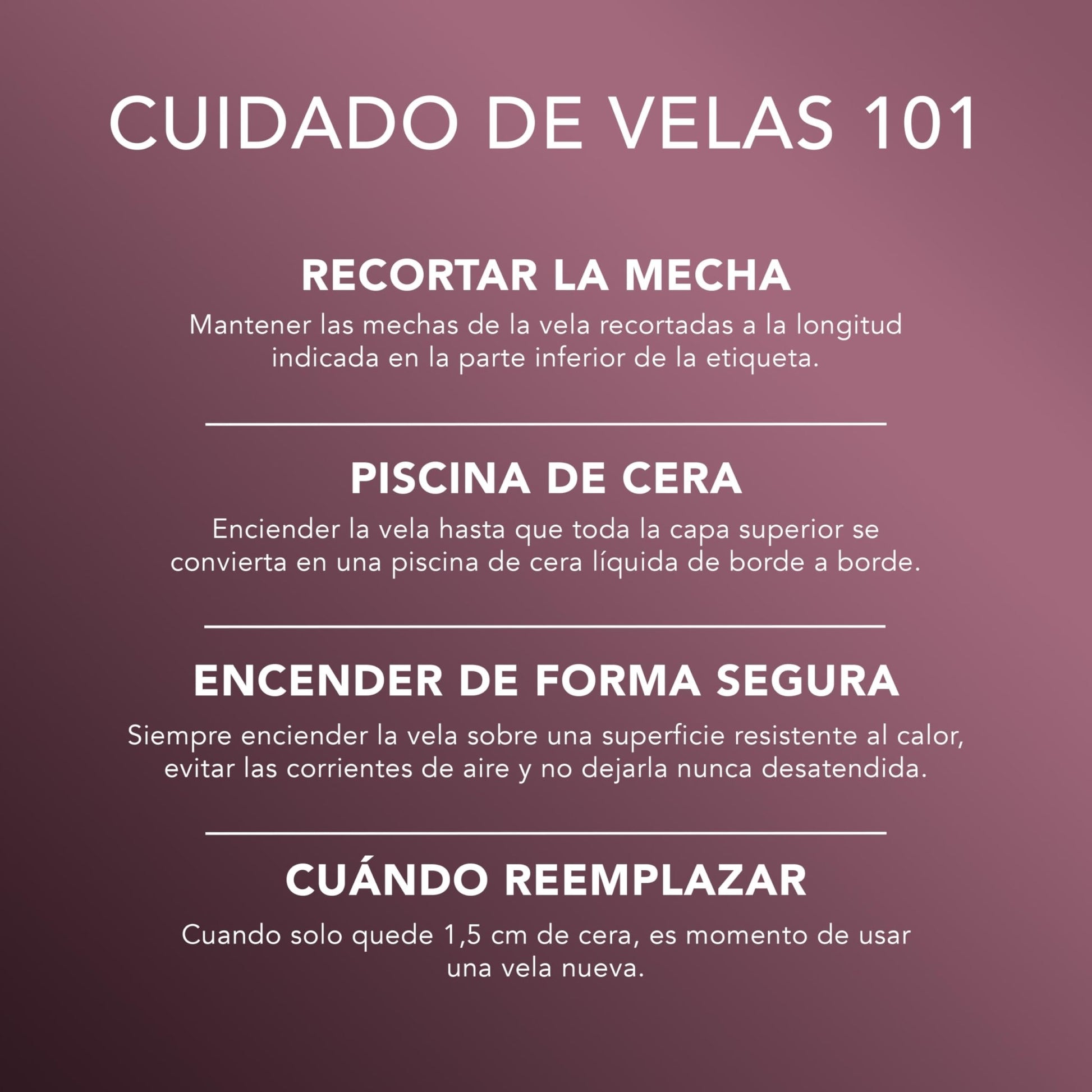 Vela aromática con aroma dulce a cerezas negras