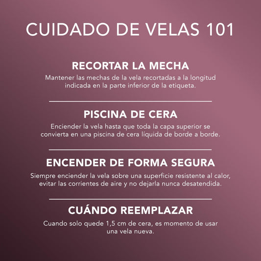 Vela aromática con aroma dulce a cerezas negras