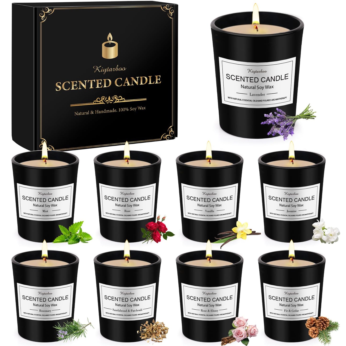 Vela Perfumada en vaso | Juego de regalo de velas aromáticas con 9 velas aromáticas para mujer con cera de soja, juego de velas aromaterapia, velas pequeñas, regalos para mujeres, cumpleaños, Navidad – para oposiciones – Material de estudio – OpoMarket