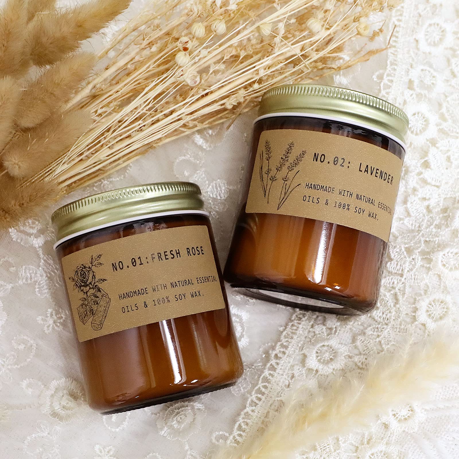 Velas Perfumadas de Regalo, 4 Piezas 200g Velas Grandes Aromática Decorativas, Cera de Soja Natural, 200 Horas de Quema, Velas Perfumadas Set Regalo para Mujeres, Valentín, Festivales, Bodas, Navidad – para oposiciones – Material de estudio – OpoMarket