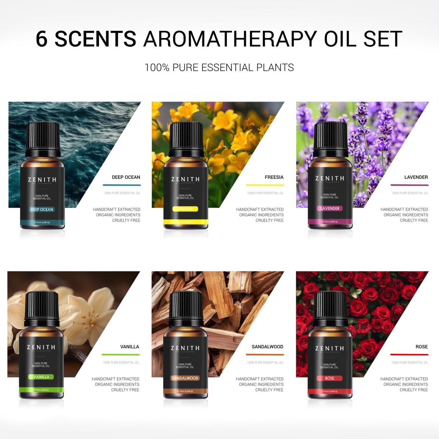 Aceites esenciales aromaterapia con aromas vainilla y lavanda