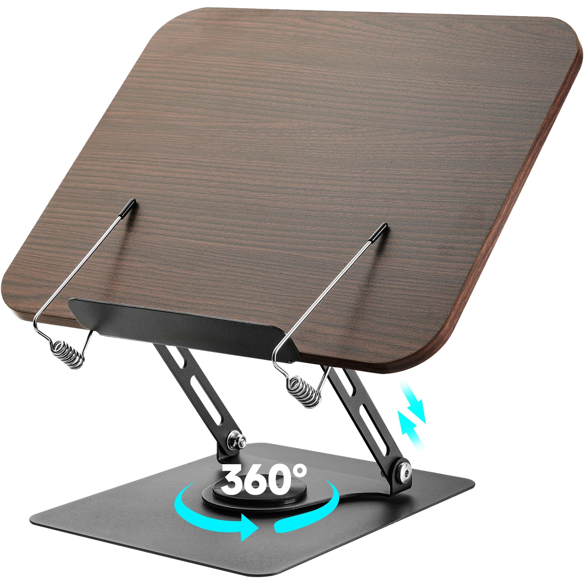 atril para libros zouway de madera con base giratoria