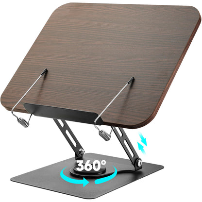 atril para libros zouway de madera con base giratoria