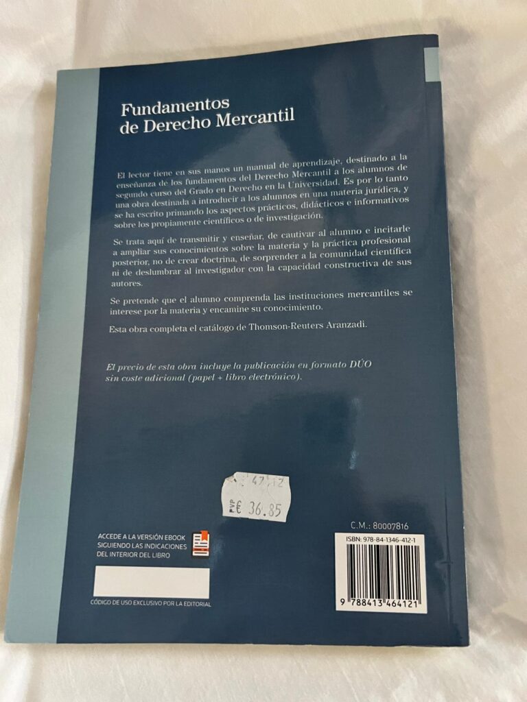 Fundamentos de Derecho Mercantil – Civitas (2.ª Edición) – Libro de segunda mano para oposiciones – Material de estudio – OpoMarket