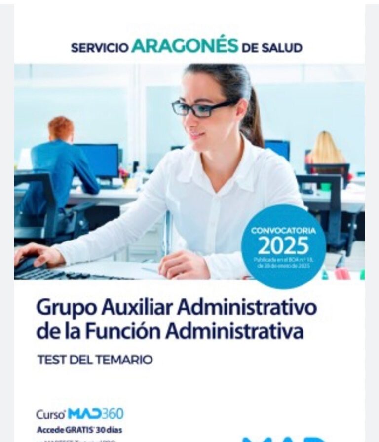 Pack Auxiliar Administrativo SALUD Aragón 2025: Libros