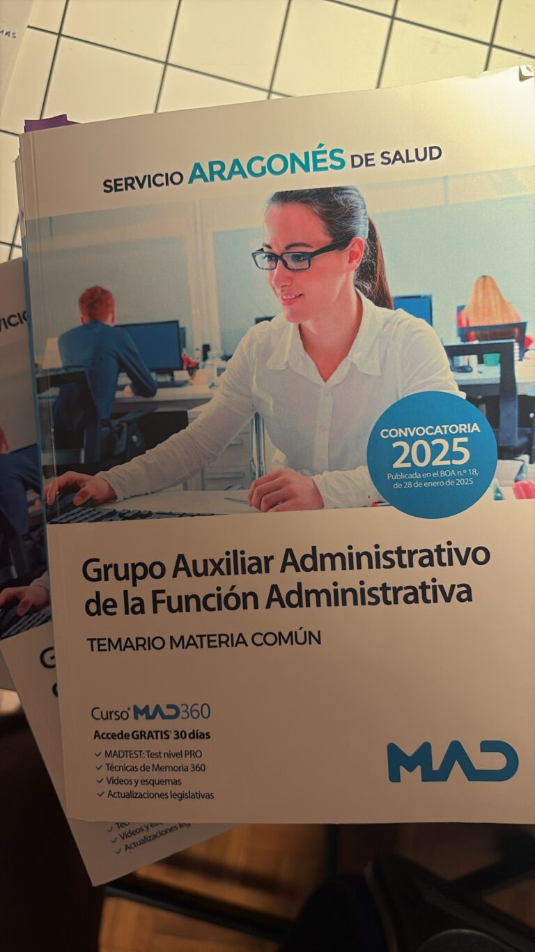 Libro Temario Específico Auxiliar Administrativo Servicio Aragonés de Salud 2025 segunda mano