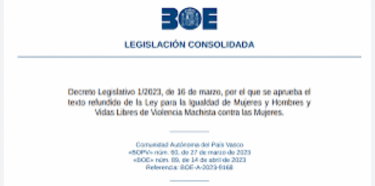 Título Preliminar Ley igual País Vasco – Apuntes digitales para oposiciones – Material de estudio – OpoMarket