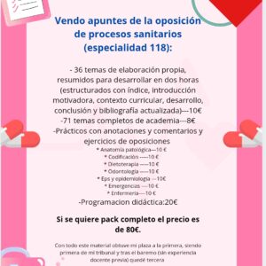 Oposición procesos sanitarios