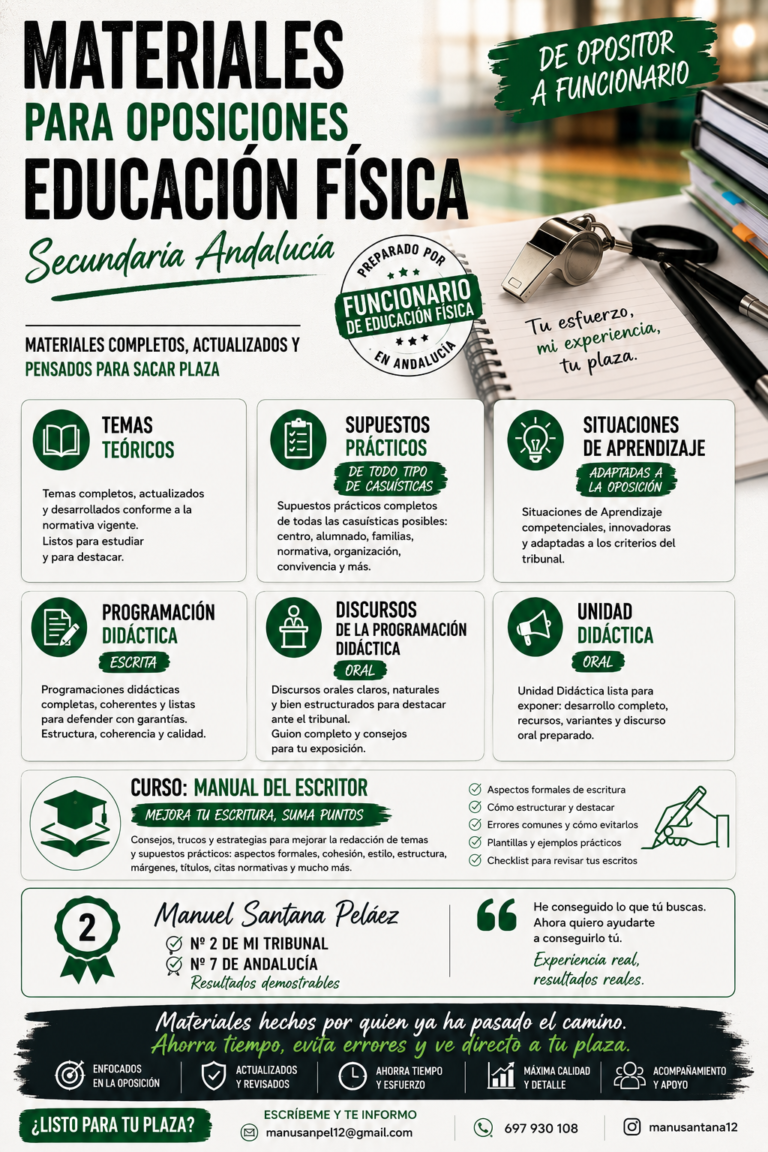 Venta materiales oposiciones