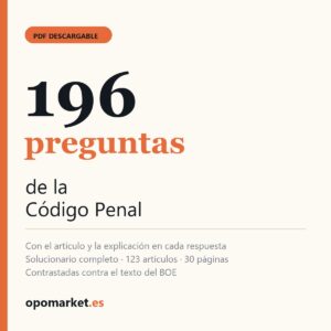 Código Penal: 196 preguntas tipo test (PDF con solucionario)