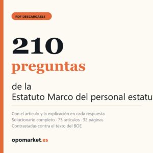 Estatuto Marco de Sanidad: 210 preguntas tipo test (PDF con solucionario)