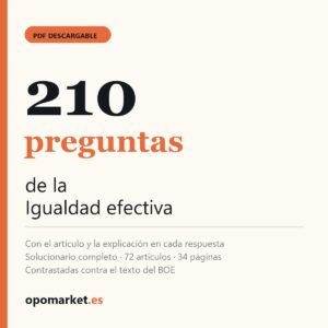 Igualdad efectiva: 210 preguntas tipo test (PDF con solucionario)