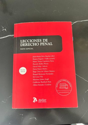Derecho penal español | Lecciones Parte Especial 10ª ed.